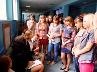 Увеличить Решение заданий на точках игры ориентирования на местности