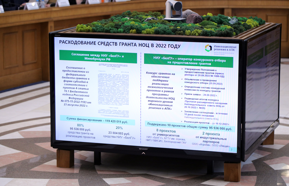 НИУ «БелГУ» отчитался о реализации проектов НОЦ «Инновационные решения в АПК»